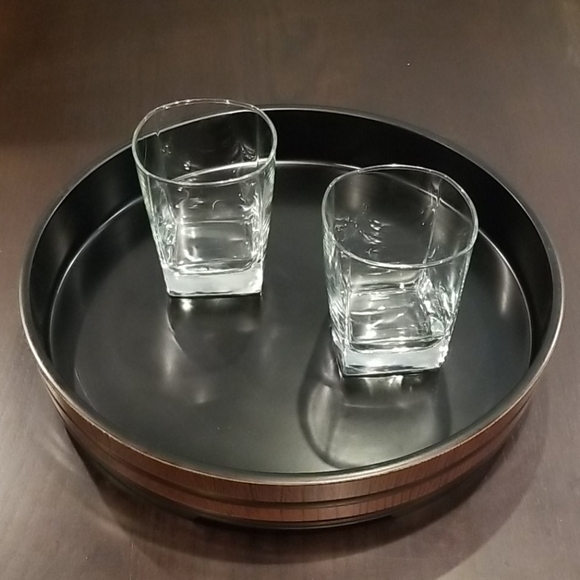 Vintage OMC Japanese Laquerware round tray - Picture 10 of 11
